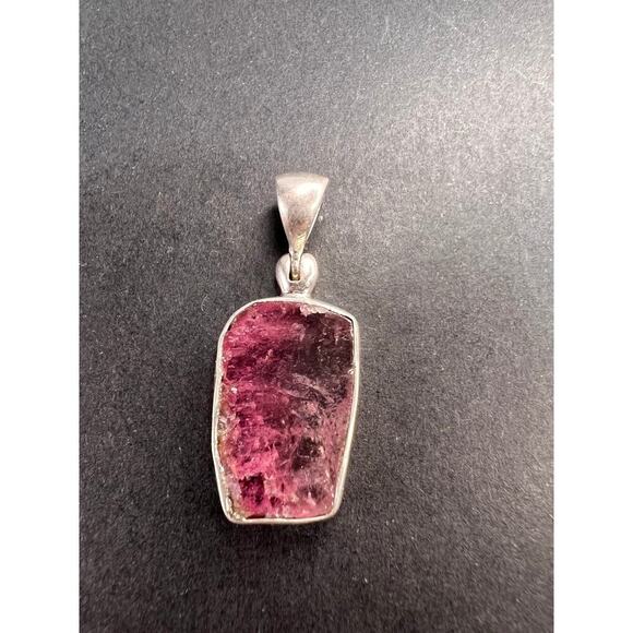 NEW Pink bi color tourmaline sterling silver pendant 2.32 grams - Picture 1 of 9